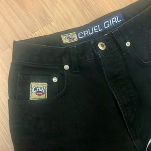 Cruel Girl Vintage Black Midrise Straight Jeans